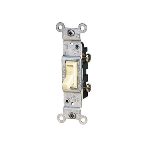 Leviton Toggle Wall Light Switch, 15A, 120V, Ivory